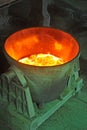 Steel bucket to transport the molten metal