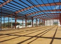 Steel building frame