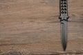 Steel butterfly knife balisong Royalty Free Stock Photo