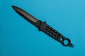 Steel butterfly knife balisong Royalty Free Stock Photo