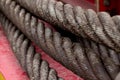 Steel cable at a shipyard in close up. Royalty Free Stock Photo