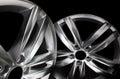 Steel car rims Royalty Free Stock Photo