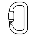 Steel carabine icon, outline style