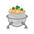 steel cauldron gold coin st patricks day