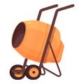 Steel cement mixer icon cartoon vector. Mix equipment Royalty Free Stock Photo