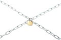 Steel chain cross lock