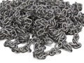 Steel chain isolated on white background. 3D Illustration Royalty Free Stock Photo