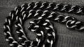 Steel chain over Vintage black background Royalty Free Stock Photo