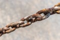 Steel chain, Rusty chains. Royalty Free Stock Photo