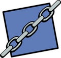 steel chain vector illustration Royalty Free Stock Photo