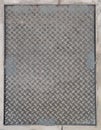 Steel Checkerplate Metal Sheet of Factory Flooring, Anti Skid Platform Floor for Engineering Materials. Metallic Sheet Surface