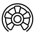 Steel circular stairs icon, outline style