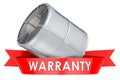 Steel coil warranty concept. 3D rendering