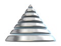 Steel cone with seven levels. 3D