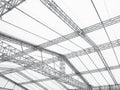 Steel Construction Building Frame Architecture details Industry Warehouse Royalty Free Stock Photo