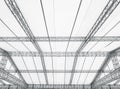 Steel Construction Building Frame Architecture details Industry Warehouse Royalty Free Stock Photo