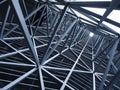 Steel Construction Metal frame pattern Architecture detail background Royalty Free Stock Photo