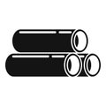 Steel contruction pipes icon, simple style