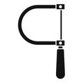 Steel coping saw icon, simple style