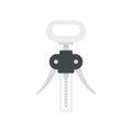 Steel corkscrew icon flat isolated vector