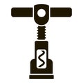 Steel corkscrew icon, simple style