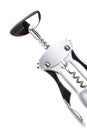 Steel corkscrew isolated on white background Royalty Free Stock Photo