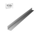 Steel corner. Metalwork logo. Vector realistic illustration