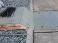 Steel cover for cable trench