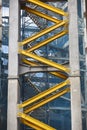 Steel crane platform structure. Construction and engineering industry. Equipment