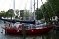 Sailboat in Holland. Netherlands. Royalty Free Stock Photo