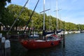 Sailboat in Holland. Netherlands. Royalty Free Stock Photo