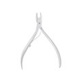 Steel cuticle nippers. Professional tool for manicure and pedicure. Nail care and beauty theme. Flat vector icon