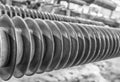 Steel cutter inside a coil factory Royalty Free Stock Photo