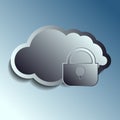 Steel 3d vector clouds. Securety Royalty Free Stock Photo