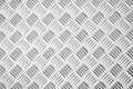 Steel dirty and used checker plate metal sheet. Can be use as background or texture. Royalty Free Stock Photo