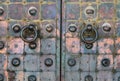 Steel door of Golden Dome of the Rock, in an Islamic shrine located on the Temple Mount in the Old City of Jerusalem Royalty Free Stock Photo