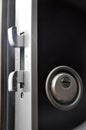 Steel door lock system Royalty Free Stock Photo