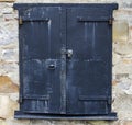 Steel Door on a Stone Building