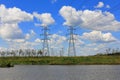 Steel electricity pylon