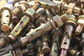 Steel Expansion Anchors background Royalty Free Stock Photo