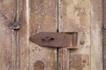 Steel eyelets for a lock. Royalty Free Stock Photo