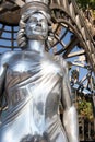 Steel female statue Royalty Free Stock Photo