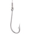 Steel fishhook on white background