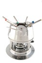 Steel fondue maker Royalty Free Stock Photo