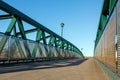 Steel footbridge made to last - stock photo