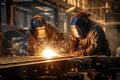 Steel foundry welder industrial factory metal