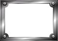 Steel frame with copy-space. Vector template