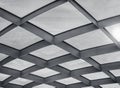 Steel frame Roof structure Grey Geometric pattern Architecture details Royalty Free Stock Photo