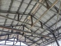 Steel frame for a simple roof Royalty Free Stock Photo