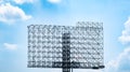 Steel frame structure big billboard Against blue sky Royalty Free Stock Photo